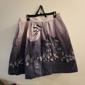 Modcloth Haunted House Halloween Skirt 1X